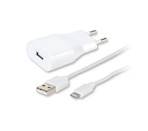 Produktbild: VIVANCO USB-Ladekabel USB 2.0 USB-A Stecker, Apple Lightning Stecker 1.20m Weiß beidseitig verwendb