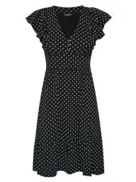 Produktbild: Vive Maria Chère Èmelie Damen Volantkleid schwarz Allover, Größe:M