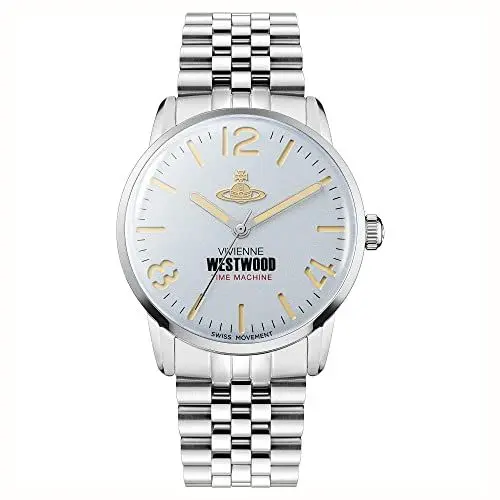 Produktbild: Vivienne Westwood Herren Keine Armbanduhr, 38.00mm GehäusegröÃŸe mit blau analog Zifferblatt und Silber Metallarmband Armband VV276LBLSL