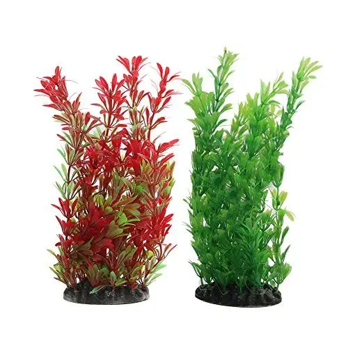Produktbild: Vivifying Künstliche Aquarium-Pflanzen, 2 Stück 25cm Groß Plastik-Pflanze für Fisch-Tanks