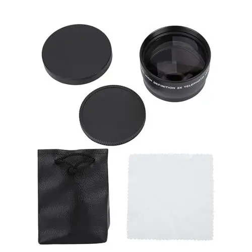 Produktbild: Vivitar 58 mm HD-Teleobjektiv 2-fache Vergrößerung Aluminiumlegierung Optisches Glas 58 mm Telekonverter für Kameras Zubehör
