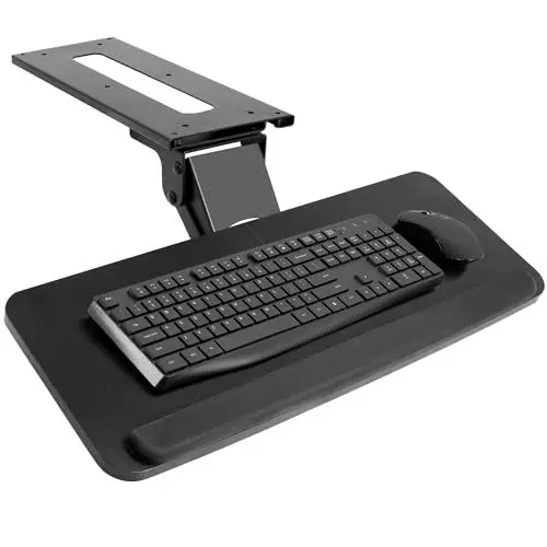 Produktbild: VIVO Adjustable Computer Keyboard & Mouse Platform Tray Ergonomic Under Table Desk Mount Drawer Underdesk Shelf (MOUNT-KB03B)…