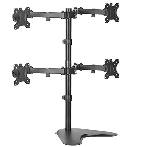 Produktbild: VIVO Quad 13- bis 30-Zoll-Monitor, freistehende Halterung, vollständig Verstellbarer Tischständer, für 4 Flache oder Gebogene Bildschirme, STAND-V004F