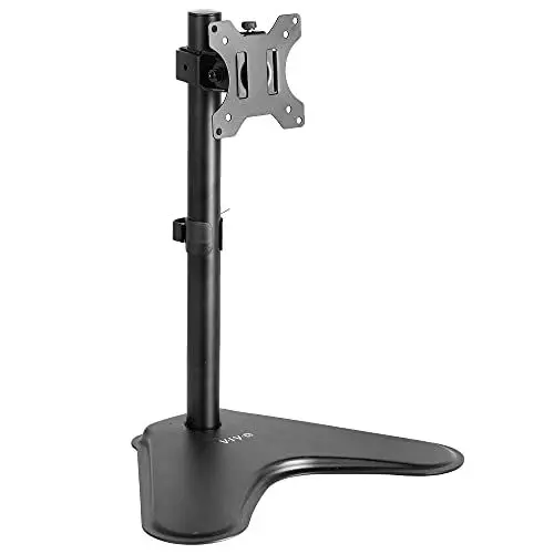 Produktbild: VIVO Tischständer für einen 13- bis 32-Zoll-Monitor, freistehender VESA-Stahlfuß, höhenverstellbar, neigbar, schwenkbar, drehbar, schwarz STAND-V001H