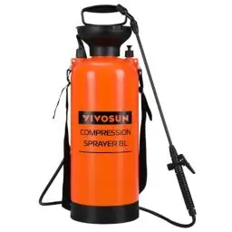 Produktbild: VIVOSUN 8L Drucksprüher mit Verstellbarer Düse und Trageriemen für Pflanzenbesprühen und Gartenbewässerung, Pumpsprüher mit Sicherheitsventil für Garten- und Rasenpflege und Haushaltsreinigung