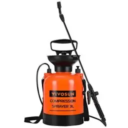 Produktbild: VIVOSUN 3L Drucksprüher mit Verstellbarer Düse und Trageriemen für Pflanzenbesprühen und Gartenbewässerung, Pumpsprüher mit Sicherheitsventil für Garten- und Rasenpflege und Haushaltsreinigung