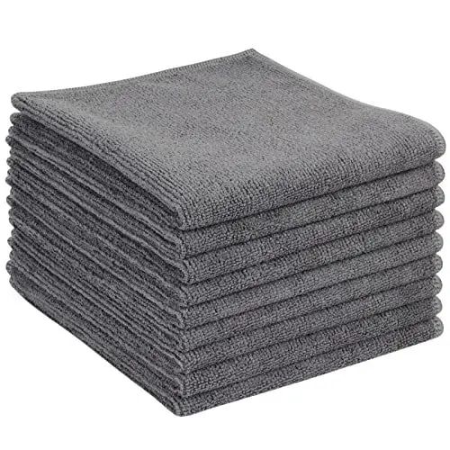 Produktbild: VIVOTE Mikrofasertücher Grau Spüllappen Küchenlappen super saugfähig und dick Haushalts Putzlappen microfaser Küche Putztücher Mehrzweck Staubwischen 30 cm X 30 cm 9 Stück