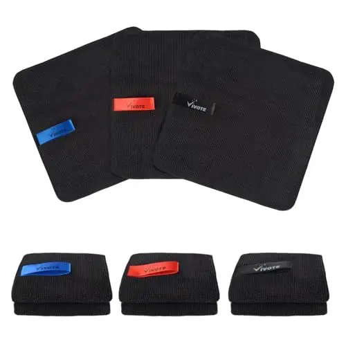 Produktbild: VIVOTE Mikrofasertücher schwarz Spüllappen Küchenlappen super saugfähig und dick Haushalts Putzlappen microfaser Küche Putztücher Mehrzweck Staubwischen 20 cm X 20 cm 9 Stück