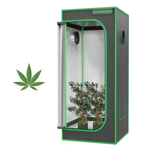 Produktbild: VivoVerdant Grow Zelt 60x60x180cm, Indoor Grow Tent Reflektierende 1680D Mylar Zuchtzelte Hydrokultur,abnehmbaren Boden Tablett, Growzelt für Pflanzen wachsen Raum