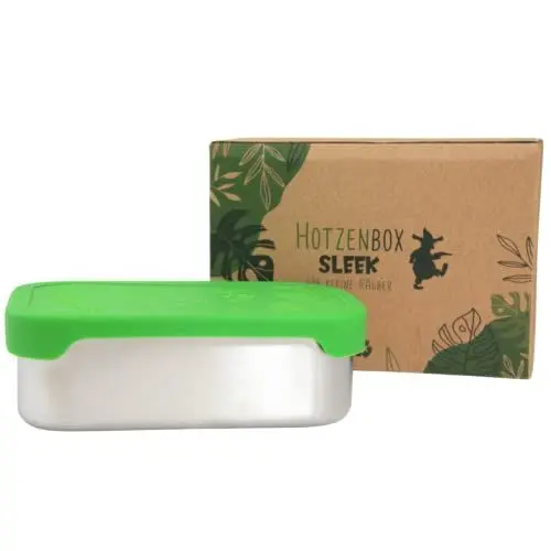 Produktbild: Lunchbox Brotdose Edelstahl Sleek mit Silikondeckel | Premium | HOTZENBOX 800ml | Auslaufsicher plastikfrei nachhaltig | Lunchbox Brotbox Vesperdose Pausenbrot Brotzeitbox Jausenbox | Schulanfang