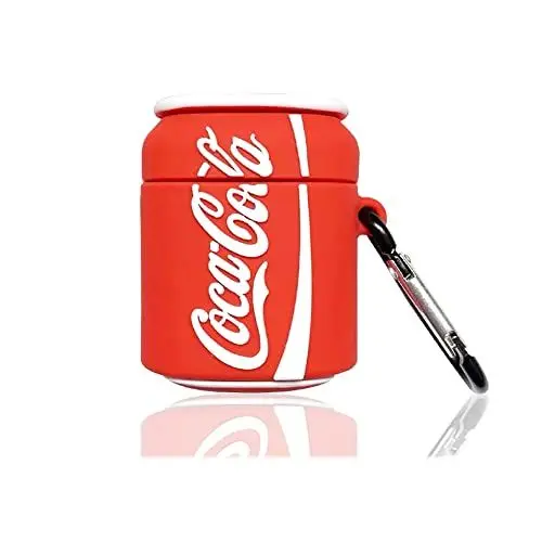 Produktbild: Viwind AirPods 3 Hülle Silikon Anime,Funny Cute 3D Cartoon Weiches Airpods 3 Generation Schutzhülle und Haut Case Cover mit karabiner,Kabelloses Laden&Stoßfeste-Cola
