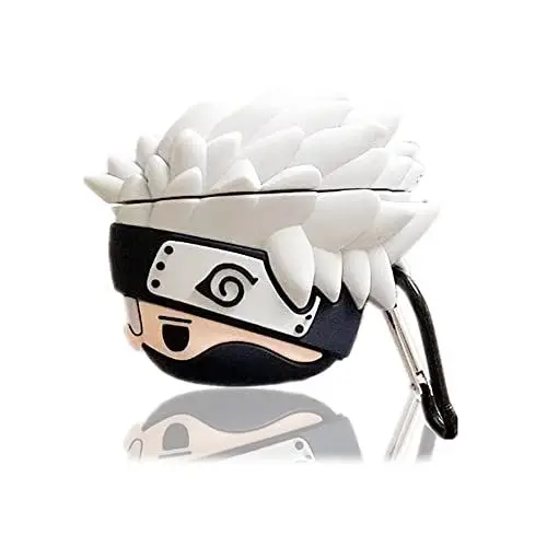 Produktbild: Viwind AirPods Pro/Pro 2nd Hülle Silikon Anime,Funny Cute 3D Cartoon Weiches Airpods Pro/Pro 2nd Schutzhülle und Haut Case Cover mit karabiner,Kabelloses Laden&Stoßfeste-Grey