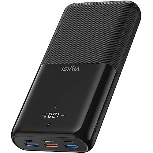 Produktbild: VIYISI Power Bank 30000mAh, 20W PD Externe Handyakkus Schnelles Aufladen, Powerbank USB C mit LED Display, Akkupack 4 Ausgänge und 3 Eingänge, kompatibel mit iPhone/iPad/Samsung/Huawei/Tablets, usw
