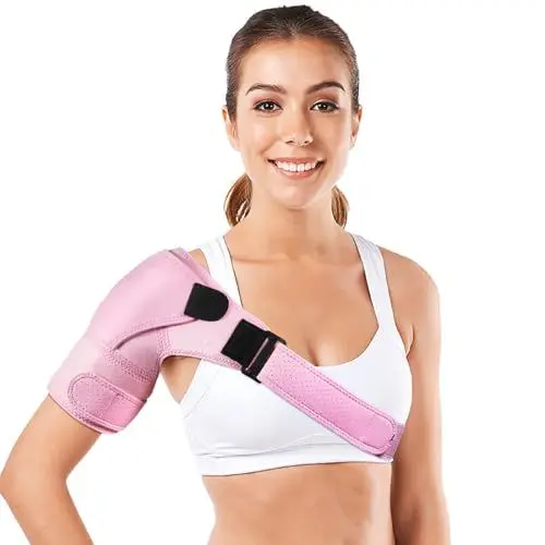 Produktbild: VKWE Verstellbare Neopren Schulterbandage für Frauen – Doppelte Unterstützung für Schultergelenk, ideale Schulterstütze zur Verletzungsprävention und Genesung von Sportverletzungen