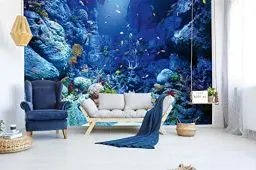 Produktbild: Vlies Fototapete UNTERWASSERWELT 375 x 250 cm (inkl. Kleister) - Vlies Tapete, Wandtapete, Wandbilder - Tapete für Wohnzimmer Schlafzimmer, Büro, Küche - Montagefertig