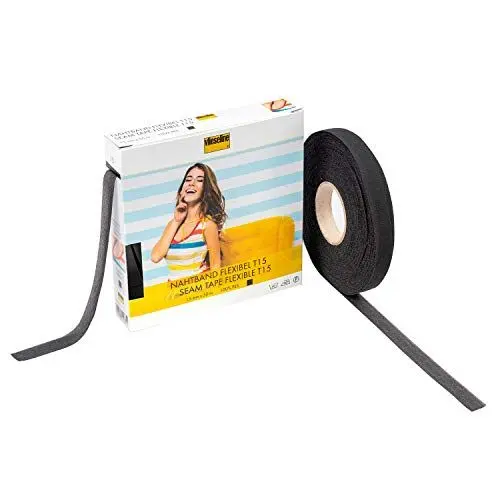 Produktbild: Vlieseline 231052 Nahtband, Plastic, Schwarz, 50 Meter Länge x 15 mm Dicke