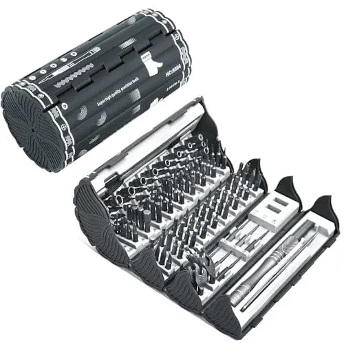 Produktbild: VMAN 128 in 1 Feinmechaniker Werkzeug Set, Magnetische Präzision Schraubendreher Set, Feinmechaniker Schraubendreher Set with 122 Bits für PC, Handy, Computer, Laptop, MacBook, PS5, Xbox, Kamera