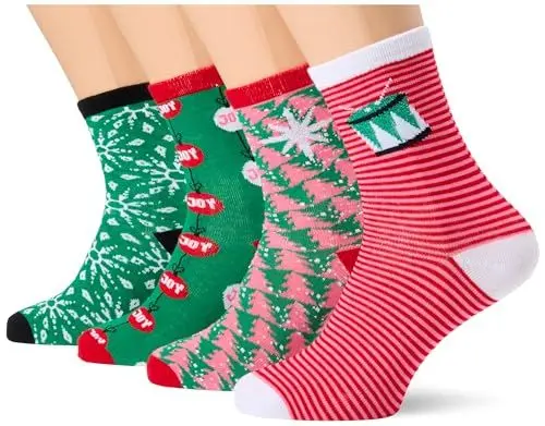 Produktbild: VERO MODA Damen Vmelf Giftbox Xmas Socken,Jelly Bean/Pack:BOX 3,Einheitsgröße