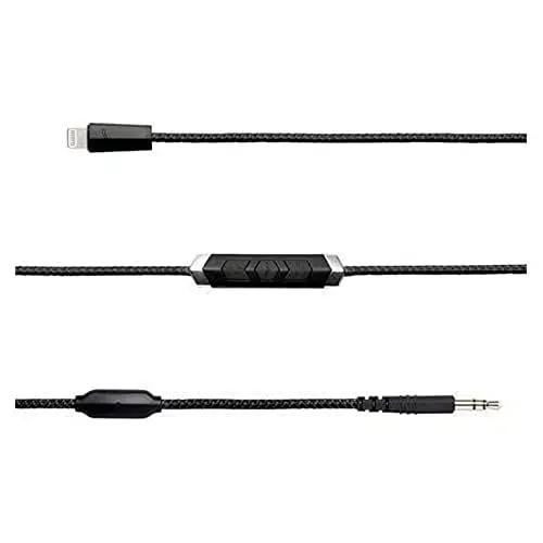 Produktbild: V-MODA SpeakEasy DAC/AMP 3-Button-Lightning-Kabel – schwarz