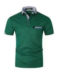 Produktbild: VMSUCIJ Poloshirt Herren Kurzarm Polohemd Baumwolle Basic Poloshirts Slim Fit Golf Sports Polohemd,Grün 24,XXL