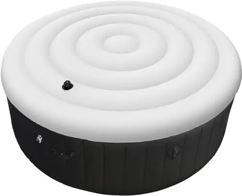 Produktbild: VniYors Whirlpool Abdeckung Rund, 1.35 M Aufblasbare Poolabdeckung, Regenfest Und ReißFest, Aufblasbarer Whirlpool FüR Den AußEnbereich Whirlpool ZubehöR (135cm)