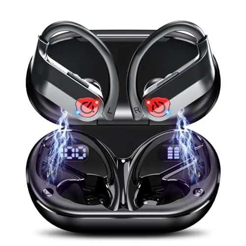 Produktbild: VNMN Bluetooth Kopfhörer, Kopfhörer Bluetooth Kabellos, Bluetooth 5.3 Kopfhörer, 75H Std Spielzeit, IPX7 Wasserdicht Ohrhörer, LED Anzeige, USB-C