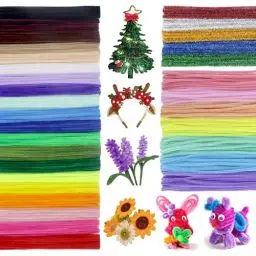 Produktbild: VntMQP 350 Stück Chenilledraht 37Farben Pfeifenputzer Bunt zum Basteln,30cm x 6mm Pfeifenreiniger,Geeignet für die Herstellung von Blumen, kleinen Tieren, Halloween, Weihnachten DIY Kunstwerk