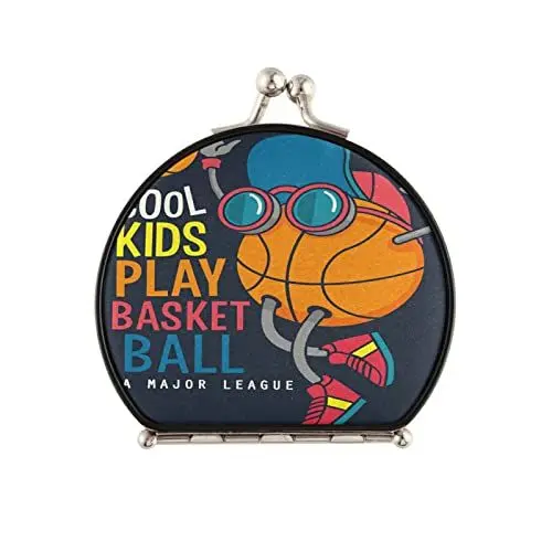 Produktbild: Vnurnrn Cooler Kinderbasketball Schwarz Makeup Kleiner Spiegel für Handtaschen,Faltbar Kompaktspiegel Tragbarer Klappspiegel Taschenspiegel für Reisen