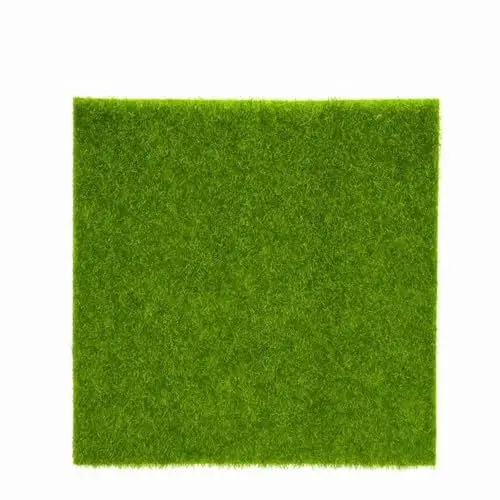 Produktbild: VOBOR Kunstrasen, Kunstrasen Rasen Innen Außen Grün Kunstrasen für Mikrolandschaft Ornament, Heimdekoration (15 * 15cm)