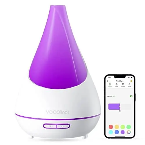 Produktbild: VOCOlinc Alexa Aroma Diffuser,300 ml, funktionieren mit Apple Homekit,Diffuser ätherische öle，leiser Ultraschall-Luftbefeuchter, App-Steuerung,Wasserlose Abschaltautomatik für Zimmer, Büro, Yoga
