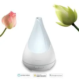 Produktbild: VOCOlinc – FLOWERBUD Intelligenter Ultraschall Duftzerstäuber & Luftbefeuchter für HomeKit, Alexa, Google, Aromatherapie, Ätherische Öle, Einstellbarer Diffuser, Duftspender mit Entspannungs-Licht
