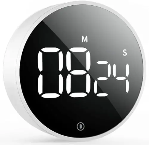 Produktbild: VOCOO Digitaler Küchentimer - Magnetischer Countdown Timer mit 3 Lautstärkestufen, Eieruhr mit großem LED-Bildschirm für Heim Fitness Klassenzimmer(einschließlich Batterien)