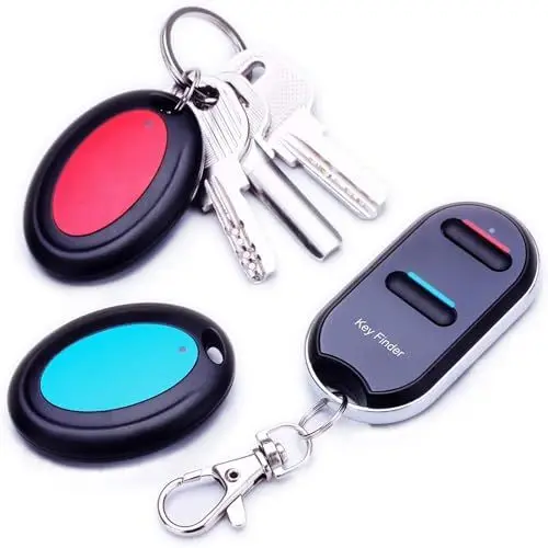 Produktbild: VODESON Wireless Key Finder RF Kabelloser Sachenfinder Schlüsselfinder Schlüsselanhänger Wallet Locator (2 Empfänger)