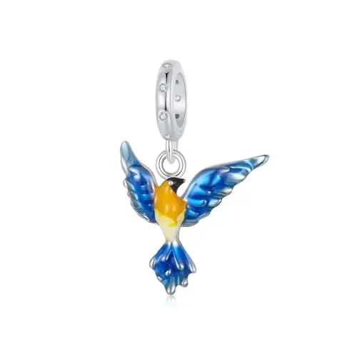 Produktbild: Vogel Charm Anhänger 925 Sterling Silber für Pandora Armband, Anhänger Bead Charms Schmuck Geschenk für Frauen, Familie, Freunde