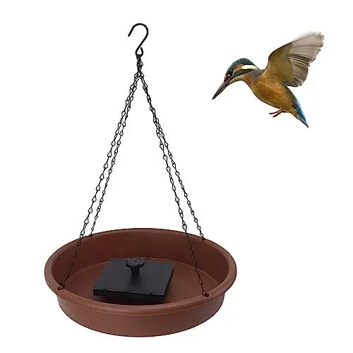 Produktbild: OUCRIY Vogelbad-Brunnen, 1,4 W, Solarenergie, Hängend, Runde Vogelbad-Pumpenschale, 6 Düsen, Vogelbad-Set für Garten, Außenhof, Parks