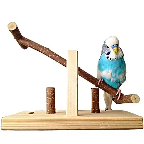 Produktbild: Vogelgaleria® Tolle Vogelwippe BZW. Vogelschaukel aus Naturholz. Handgemacht | Tolles Wellensittich Spielzeug BZW Zubehör