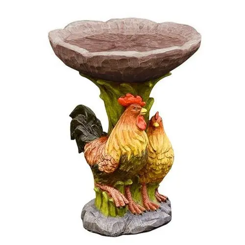 Produktbild: Vogelhäuschen, Gartenstatue, Vogelhäuschen, Tiere, Statue für Heimdekoration, Harzskulptur, Vogelhäuschen, Vogelbad für die Dekoration Im Freien(#1)