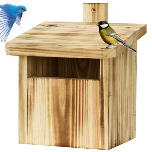 Produktbild: Vogelhaus für den Außenbereich,Vogelhaus aus Holz zum Aufhängen,Spottdrosselhäuschen,Halbhöhle für den Gartenrotschwanz,Nistkasten und Brutkasten für Nestbrüter