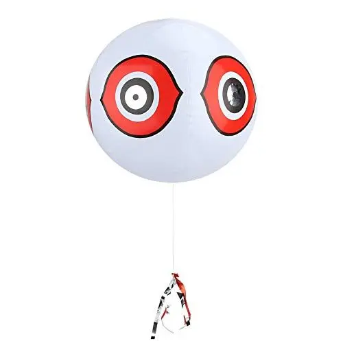 Produktbild: Vogel-Raubtier-Augen-Ballon, Langlebiger PVC-Abschreckungsballon mit 3D-Auge, Leuchtenden Farben, Wilden Eigenschaften, Aufblasbarer Vogelabwehrstoff für Obstgärten, Wälder, (Weiß)