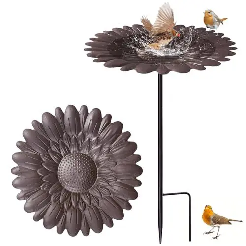 Produktbild: Vogeltränke Stehend Für Garten,Vogelfutterspender Vogeltränke,Vogelbad Vogelbecken Wassertränke,Freistehend Abnehmbar,Frostsicher Winterfest Vogeltränke,Wassertränke Für Vögel,Für Garten,Hinterhof