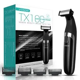 Produktbild: VOGOE Bartschneider für Männer Elektrischer Rasierer für Schnurrbart, Körper und Kopf All-in-One kabelloser Groomer Haarschneider und einstellbares Gesichtspflegeset Wiederaufladbar Wasserdicht TX100