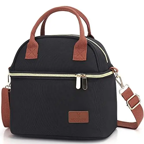 Produktbild: Vogshow Kühltasche Klein Doppeldeck Lunchtasche Große Kapazität Lunch Bag mit Schultergurten
