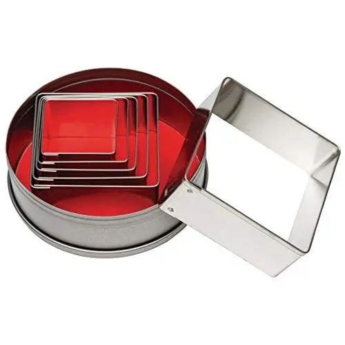Produktbild: Vogue Ausstechformen quadratisch glatt, 4(W)x4(L) to 7(W)x7(L)