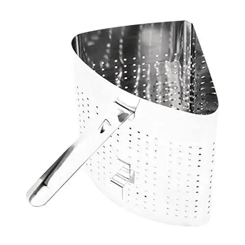 Produktbild: NISBETS Vogue Edelstahl Pasta-Kochkorb, Silber, Größe: 233(H)x210(B)x325(T)mm zum Aufnehmen, Kochen und Abtropfen von Nudeln oder Blanchieren von Gemüse, für gewerbliche Restaurants und private Küchen