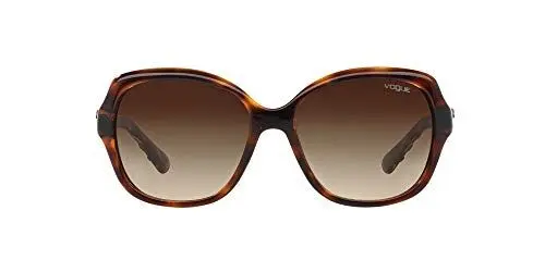 Produktbild: Vogue Eyewear Damen VO2871S Sonnenbrille, Braun (Striped Dark Havana 150813), One Size (Herstellergröße: 56)