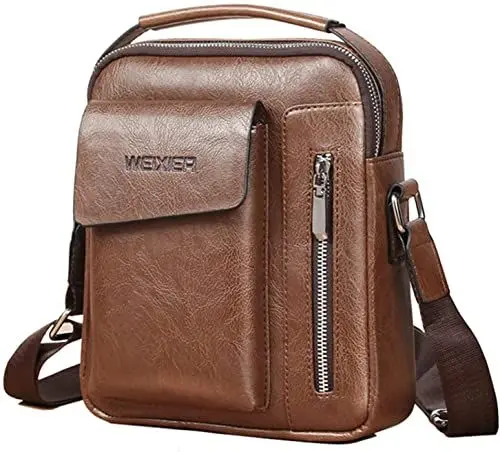 Produktbild: Vohoney Herren-Schultertaschen Umhängetasche Herrentasche Klein Crossbody Bag Handtasche Tasche UmhängenMessenger Bag Handgelenktasche Shoulder Bag
