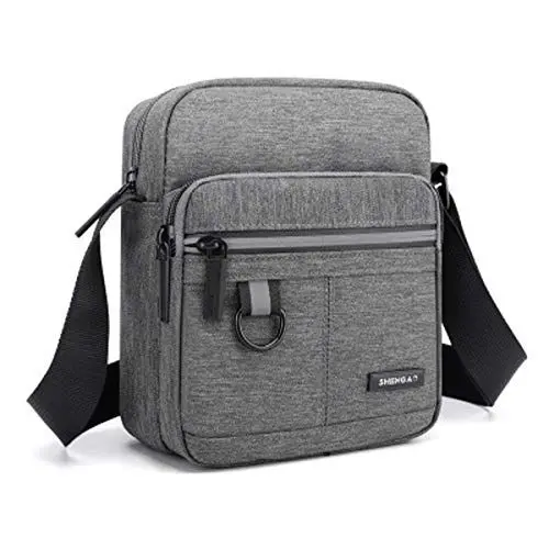 Produktbild: Vohoney Umhängetasche Brusttasche Herren Crossbody Schultertasche Handytasche Messenger Bag Herrentasche Shulder Bag (Grau Umhängetasche)