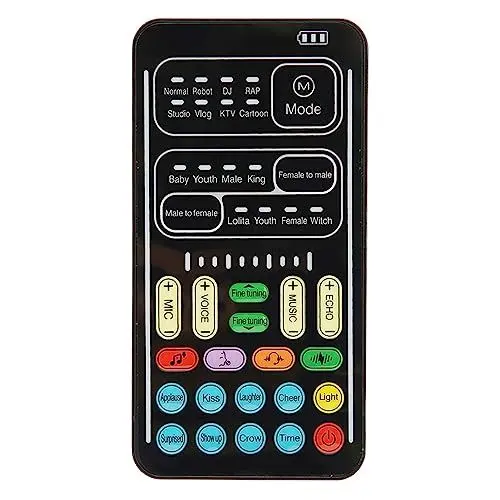 Produktbild: Voice Changer, Handheld-Mikrofon-Soundeffektmaschine, 8 Verschiedene Soundeffekte, für PS4/Switch, für IOS, Android-Telefon, PC, Computer(I9 Englische Ausgabe)