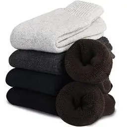 Produktbild: VoJoPi 5 Paar Thermosocken Herren, Winter Warme Socken mit Dicke Frotteesohle, Anti Schweiß, Thermo Effekt, Größe 39-45