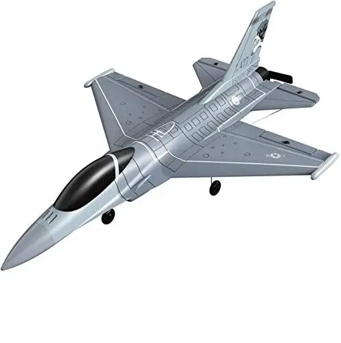 Produktbild: VOLANTEXRC F16 RC Flugzeug – PNP Modellflieger (ohne Akku & Sender) mit 6-Achsen-Gyro, EIN-Knopf-Kunstflug & EPP-Rumpf – Leichtflieger für Anfänger & Fortgeschrittene – RTF Upgrade-fähig